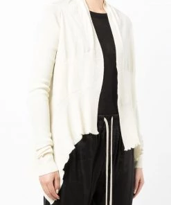 ( Nouvelle Collection ) Rick Owens Cardigan Volanté En Laine Vierge Femme -Rick Owens Soldes 18215083 38865892 600