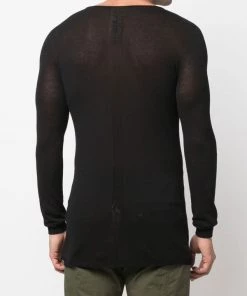 ( Nouvelle Collection ) Rick Owens Pull En Maille à Manches Longues Homme -Rick Owens Soldes 18215364 39674325 600