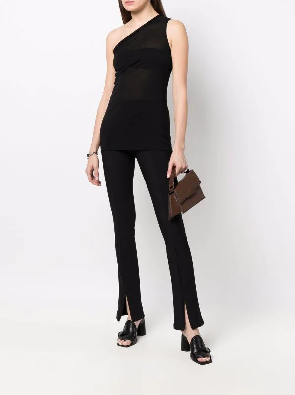 ( Nouvelle Collection ) Rick Owens Haut à Design à Une épaule 09 BLACK 4 ( Nouvelle Collection ) Rick Owens Haut à Design à Une épaule 09 BLACK – Image 2