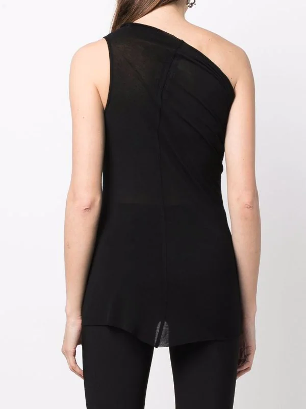 ( Nouvelle Collection ) Rick Owens Haut à Design à Une épaule 09 BLACK 6 ( Nouvelle Collection ) Rick Owens Haut à Design à Une épaule 09 BLACK – Image 4