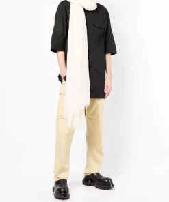 Rick Owens écharpe En Lin à Finitions Effilochées Homme -Rick Owens Soldes 18218009 39571464 600