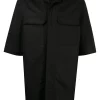 Rick Owens BLACK Chemise Oversize à Manches Courtes Homme -Rick Owens Soldes 18219098 39528491 600
