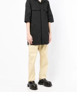 Rick Owens BLACK Chemise Oversize à Manches Courtes Homme -Rick Owens Soldes 18219098 39530545 600