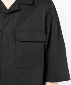 Rick Owens BLACK Chemise Oversize à Manches Courtes Homme -Rick Owens Soldes 18219098 39530549 600