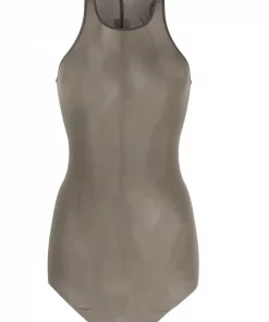( Nouvelle Collection ) Rick Owens Débardeur Transparent à Dos-nu 34 DUST