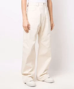 ( Nouvelle Collection ) Rick Owens 21 NATURAL Pantalon à Coupe Droite Homme -Rick Owens Soldes 18225406 38881962 600