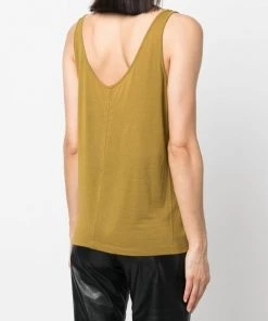 ( Nouvelle Collection ) Rick Owens Débardeur à Encolure Arrondie Femme -Rick Owens Soldes 18232901 38989885 600