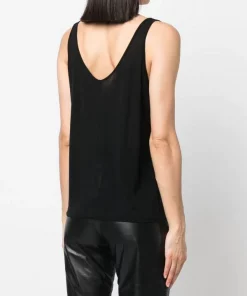 ( Nouvelle Collection ) Rick Owens Débardeur à Encolure Arrondie Femme -Rick Owens Soldes 18233063 39025324 600