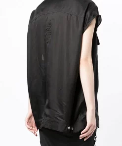 ( Nouvelle Collection ) Rick Owens 9 Chemise Froncée à Poches Poitrine Femme -Rick Owens Soldes 18250552 39061062 600