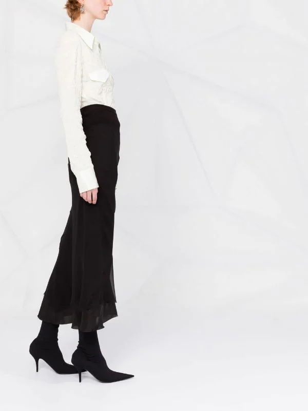 Rick Owens Jupe Taille-haute à Bords Francs Femme 6 Rick Owens Jupe Taille-haute à Bords Francs Femme – Image 4