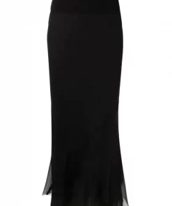 Rick Owens Jupe Taille-haute Ă Bords Francs Femme