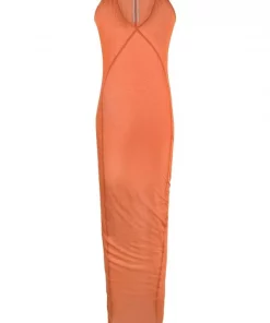 ( Nouvelle Collection ) Rick Owens Robe à Col V 53 ORANGE