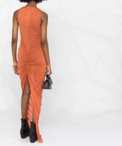 ( Nouvelle Collection ) Rick Owens Robe à Col V 53 ORANGE -Rick Owens Soldes 18258071 39049548 600
