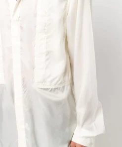 ( Nouvelle Collection ) Rick Owens Chemise à Poche Poitrine Contrastante Homme -Rick Owens Soldes 18259074 39162836 600