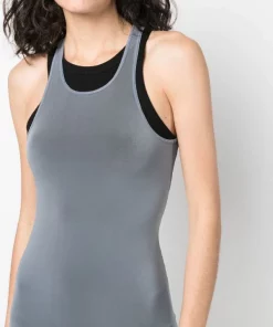 ( Nouvelle Collection ) Rick Owens Robe Mi-longue Cintrée à Design Sans Manches Femme -Rick Owens Soldes 18259162 38963218 600