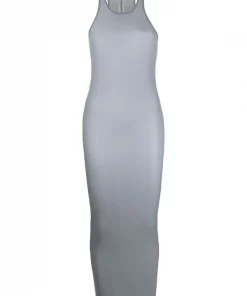 ( Nouvelle Collection ) Rick Owens Robe Mi-longue Cintrée à Design Sans Manches Femme