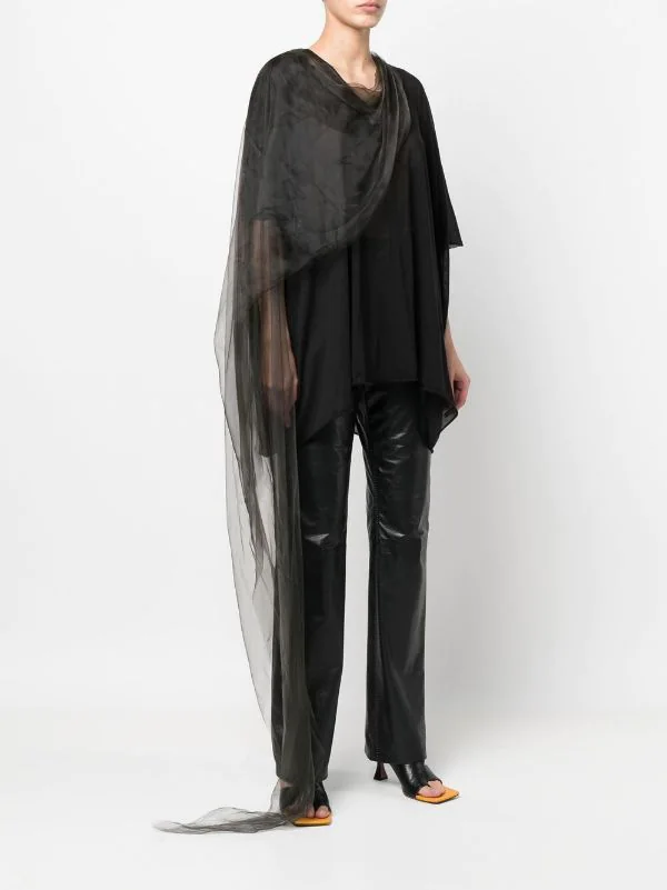 ( Nouvelle Collection ) Rick Owens 09 BLACK Haut Minerva Drapé Femme 5 ( Nouvelle Collection ) Rick Owens 09 BLACK Haut Minerva Drapé Femme – Image 3