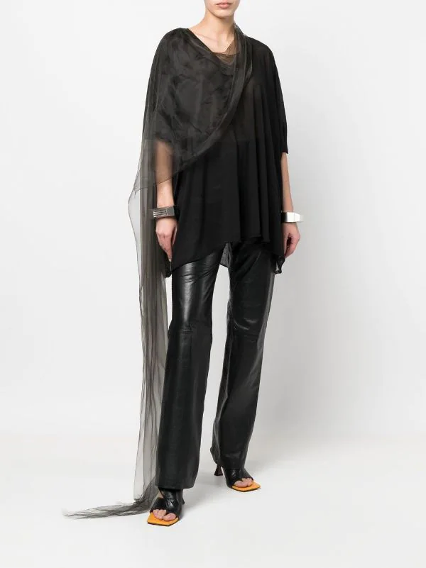 ( Nouvelle Collection ) Rick Owens 09 BLACK Haut Minerva Drapé Femme 4 ( Nouvelle Collection ) Rick Owens 09 BLACK Haut Minerva Drapé Femme – Image 2