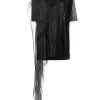 ( Nouvelle Collection ) Rick Owens 09 BLACK Haut Minerva Drapé Femme