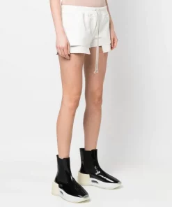 ( Nouvelle Collection ) Rick Owens Short En Cuir à Lien De Resserrage 11 MILK -Rick Owens Soldes 18261336 39008687 600