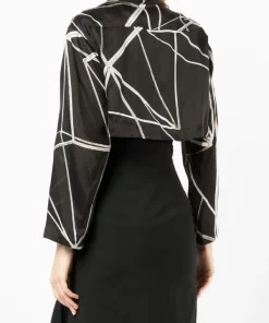 ( Nouvelle Collection ) Rick Owens Blouse Crop à Imprimé Abstrait Femme 10 ( Nouvelle Collection ) Rick Owens Blouse Crop à Imprimé Abstrait Femme -Rick Owens Soldes 18261513 39458909 600