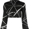 ( Nouvelle Collection ) Rick Owens Blouse Crop à Imprimé Abstrait Femme -Rick Owens Soldes 18261513 39458911 600