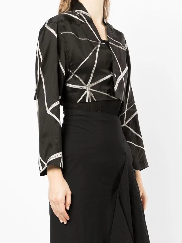 ( Nouvelle Collection ) Rick Owens Blouse Crop à Imprimé Abstrait Femme 5 ( Nouvelle Collection ) Rick Owens Blouse Crop à Imprimé Abstrait Femme – Image 3