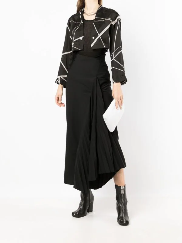 ( Nouvelle Collection ) Rick Owens Blouse Crop à Imprimé Abstrait Femme 4 ( Nouvelle Collection ) Rick Owens Blouse Crop à Imprimé Abstrait Femme – Image 2