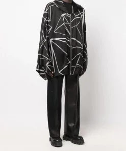 ( Nouvelle Collection ) Rick Owens 0921 BLACK NATURAL Veste Légère à Imprimé Abstrait Homme -Rick Owens Soldes 18262118 39007466 600