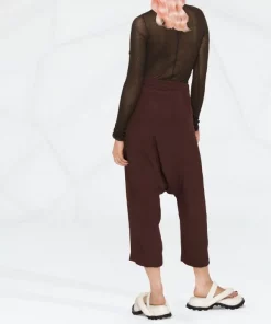 ( Nouvelle Collection ) Rick Owens Pantalon Sarouel à Lien De Resserrage Femme -Rick Owens Soldes 18264833 39283631 600
