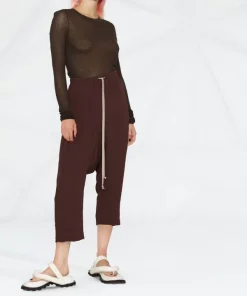 ( Nouvelle Collection ) Rick Owens Pantalon Sarouel à Lien De Resserrage Femme -Rick Owens Soldes 18264833 39288206 600