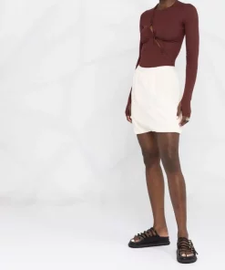 ( Nouvelle Collection ) Rick Owens 21 NATURAL Short Sarouel à Taille Haute Femme -Rick Owens Soldes 18266510 39227812 600