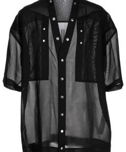 ( Nouvelle Collection ) Rick Owens 09 BLACK Chemise Fogpocket Magnum Homme