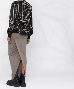 ( Nouvelle Collection ) Rick Owens Veste Bomber à Imprimé Abstrait Femme -Rick Owens Soldes 18276694 39097179 600