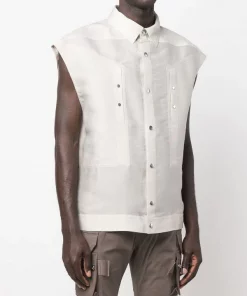 ( Nouvelle Collection ) Rick Owens Chemise Sans Manches à Boutonnière Homme 9 ( Nouvelle Collection ) Rick Owens Chemise Sans Manches à Boutonnière Homme -Rick Owens Soldes 18277476 39129553 600