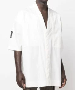 ( Nouvelle Collection ) Rick Owens Chemise Oversize à Col V Profond Homme -Rick Owens Soldes 18277479 39129051 600