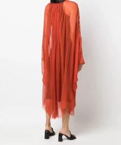 ( Nouvelle Collection ) Rick Owens 53 ORANGE Robe Plissée à Effet De Transparence Femme 12 ( Nouvelle Collection ) Rick Owens 53 ORANGE Robe Plissée à Effet De Transparence Femme -Rick Owens Soldes 18289231 39149137 600