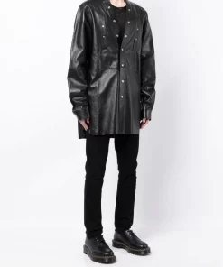 ( Nouvelle Collection ) Rick Owens Chemise Fogpocket En Cuir 9 -Rick Owens Soldes 18295999 39233366 600