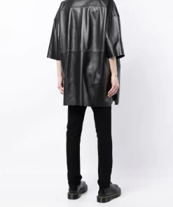 ( Nouvelle Collection ) Rick Owens Chemise Fogpocket En Cuir à Boutons Pression 9 -Rick Owens Soldes 18297518 39238800 600
