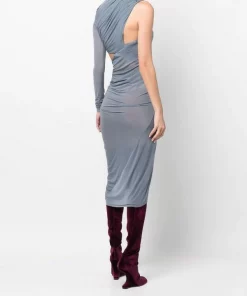 Rick Owens 36 BRUISE Robe Mi-longue à Fronces Femme -Rick Owens Soldes 18297964 39147480 600