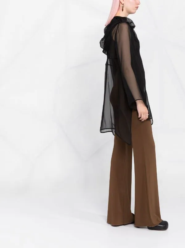 ( Nouvelle Collection ) Rick Owens Chemise En Soie à Col Bénitier 09 BLACK 6 ( Nouvelle Collection ) Rick Owens Chemise En Soie à Col Bénitier 09 BLACK – Image 4