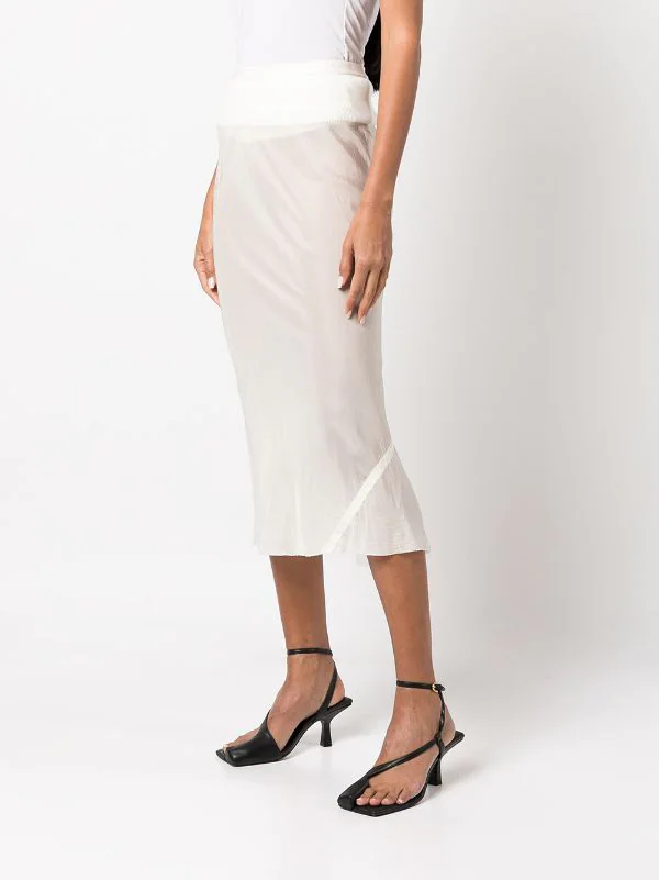 ( Nouvelle Collection ) Rick Owens Jupe Mi-longue à Design Drapé Femme 5 ( Nouvelle Collection ) Rick Owens Jupe Mi-longue à Design Drapé Femme – Image 3