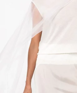 ( Nouvelle Collection ) Rick Owens Blouse Drapée Column à Design Asymétrique NATURAL -Rick Owens Soldes 18303091 39503357 600