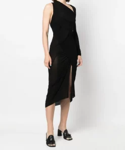 ( Nouvelle Collection ) Rick Owens Robe Asymétrique à Design Drapé Femme -Rick Owens Soldes 18306736 39188794 600