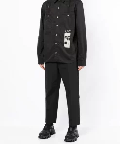 Rick Owens Surchemise à Logo Imprimé Homme -Rick Owens Soldes 18311588 39530480 600