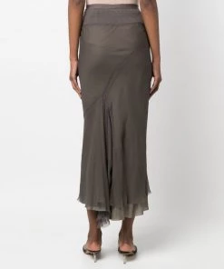 ( Nouvelle Collection ) Rick Owens Jupe Crayon à Design Asymétrique Femme -Rick Owens Soldes 18313374 39398246 600