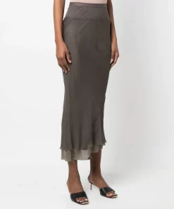 ( Nouvelle Collection ) Rick Owens Jupe Crayon à Design Asymétrique Femme -Rick Owens Soldes 18313374 39400375 600