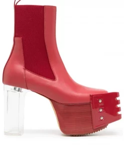 ( Nouvelle Collection ) Rick Owens Bottes Grill 115 Mm à Plateforme Homme
