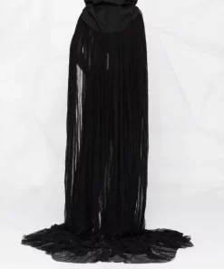 ( Nouvelle Collection ) Rick Owens Cape Transparente à Col Montant 09 BLACK -Rick Owens Soldes 18324268 39198209 600