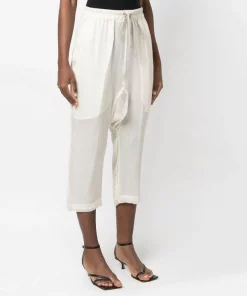 ( Nouvelle Collection ) Rick Owens 21 NATURAL Pantalon Court à Coupe Sarouel Femme -Rick Owens Soldes 18328123 39334555 600